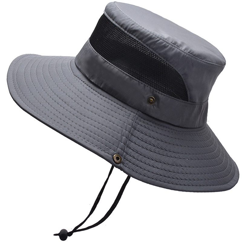 1pc Mens Sun Hat Upf 50 Wide Brim Bucket Hat Hiking Fishing Hats