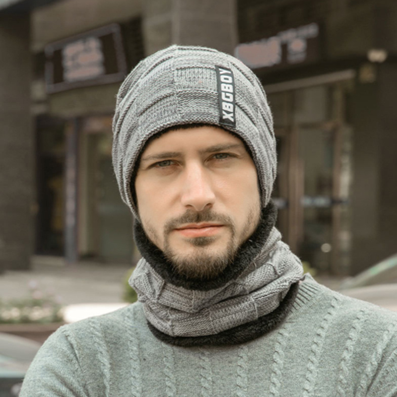 Cappello E Sciarpa Invernali Caldi Set Di Cappelli A Maglia Alla Moda Per  Uomo, Set Di