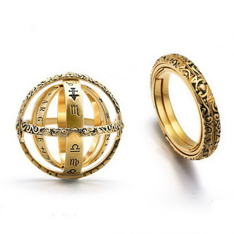 Creative Retro Ball Shaped Ring for Men