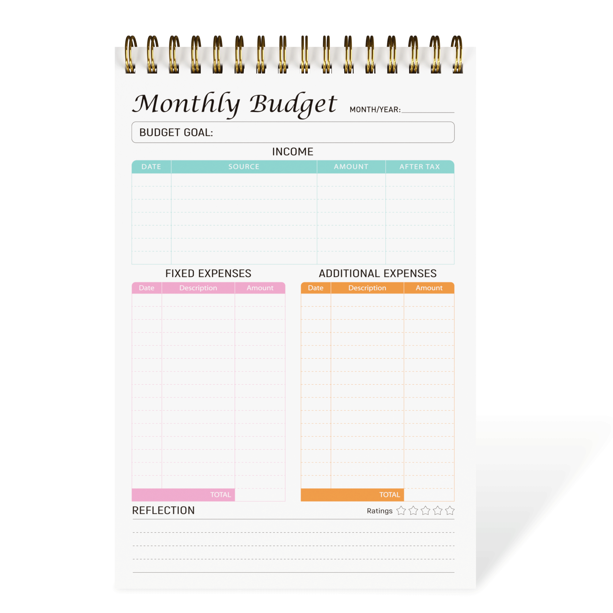 Carnet et planificateur de budget mensuel : Cahier de compte Gestion des  dépenses, revenues et calculs des finances (Paperback) 