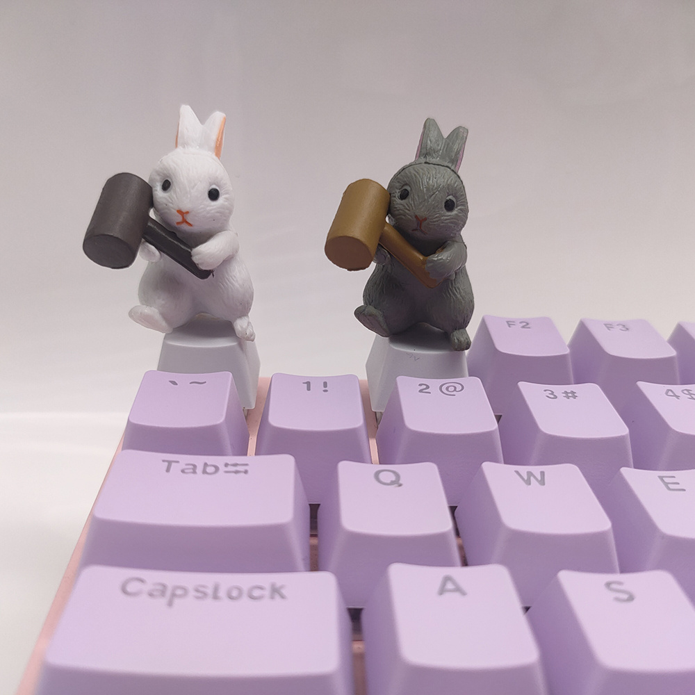 Cute Bunny Oem Profile Esc Cherry Keycap Diy Mechanical Temu
