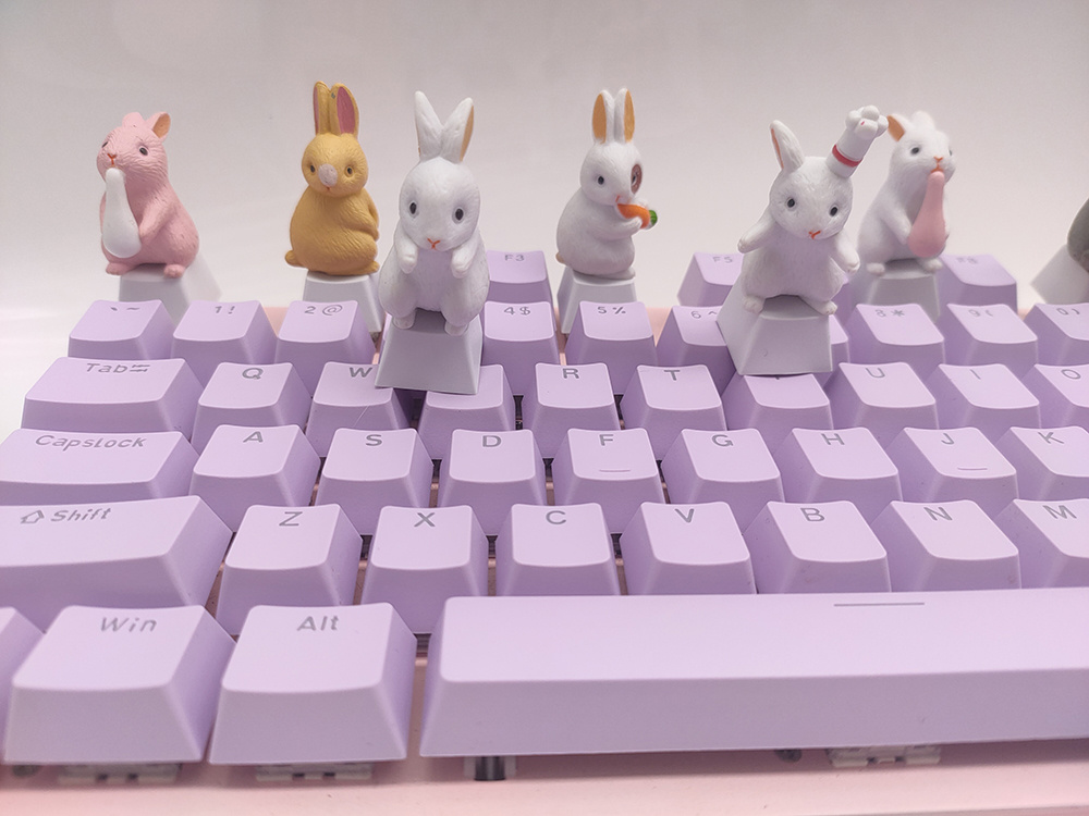 Cute Bunny Oem Profile Esc Cherry Keycap Diy Mechanical Temu