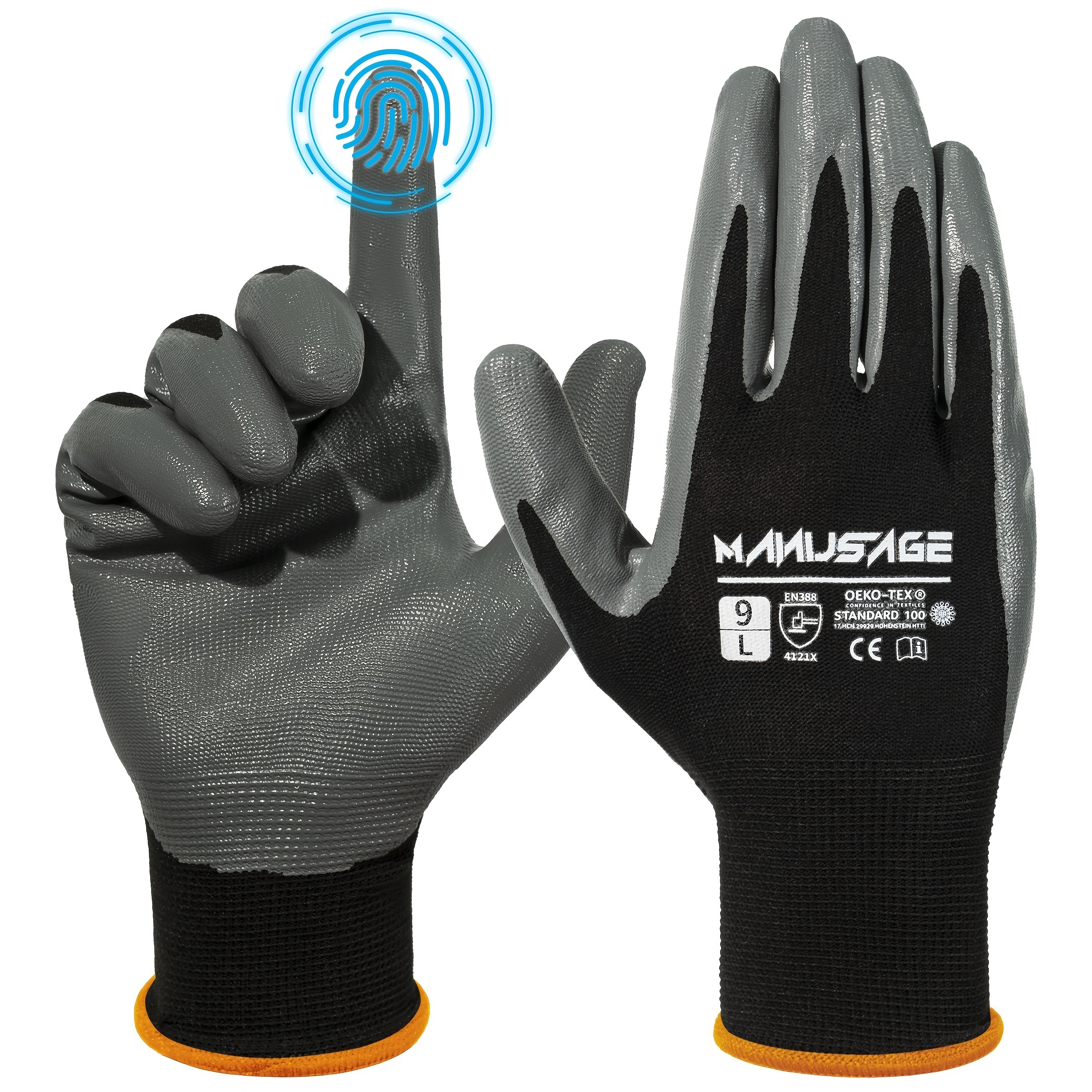 Nitrile Coated Seamless Knit Nylon Gloves