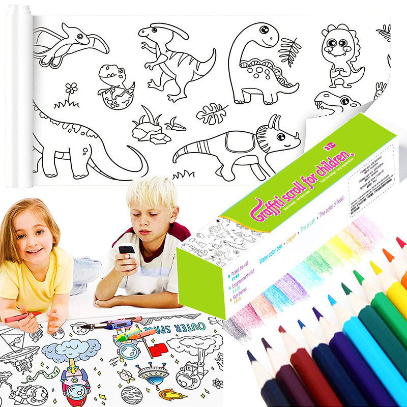 kumrabal childrens drawing roll, coloring drawing roll of paper