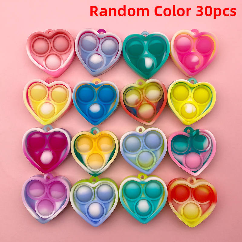 30pcs Heart Shaped Fidget Toy Party Favors & Student Gifts