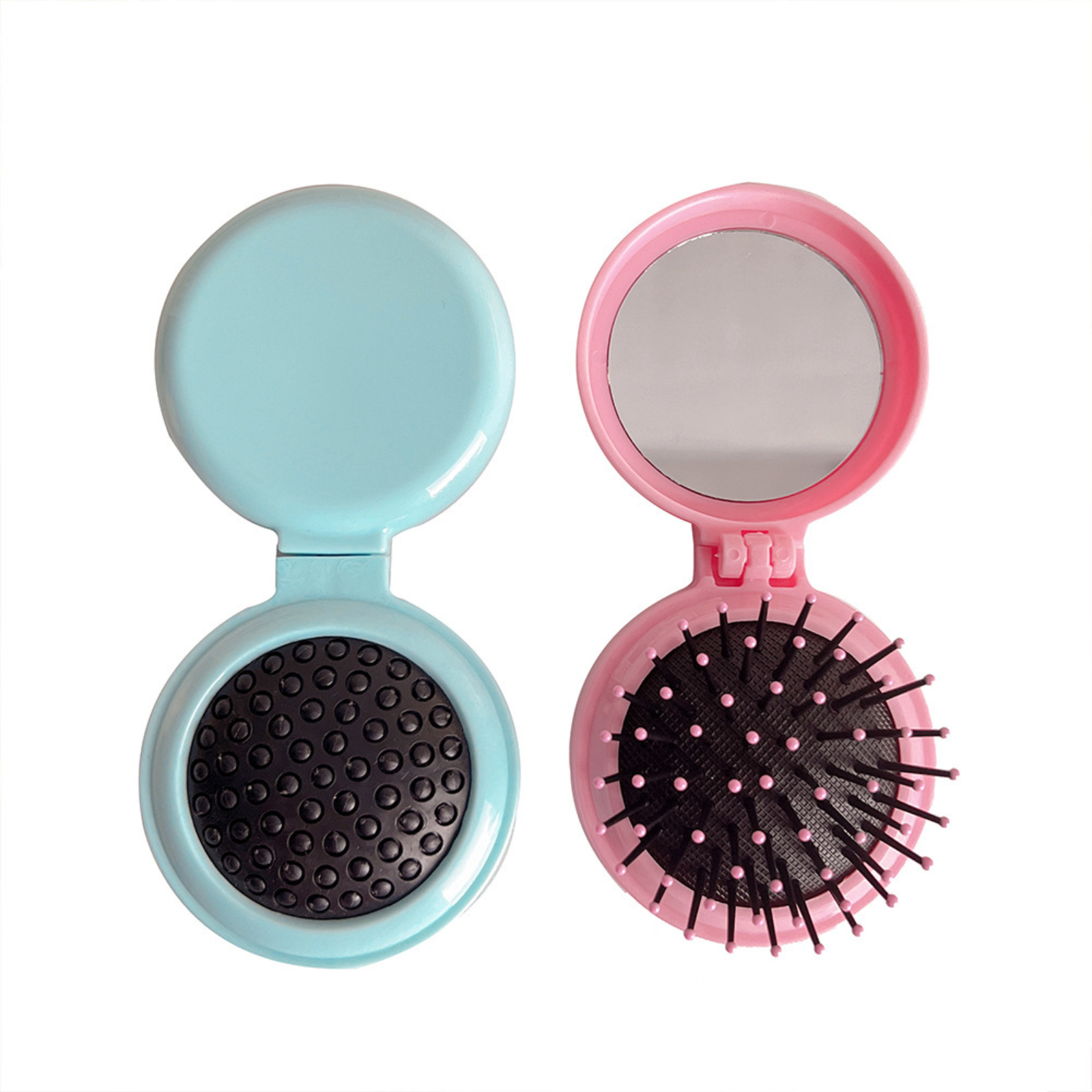 Folding Travel Mirror Hair Brushes Round Mirror Pocket Hair Temu