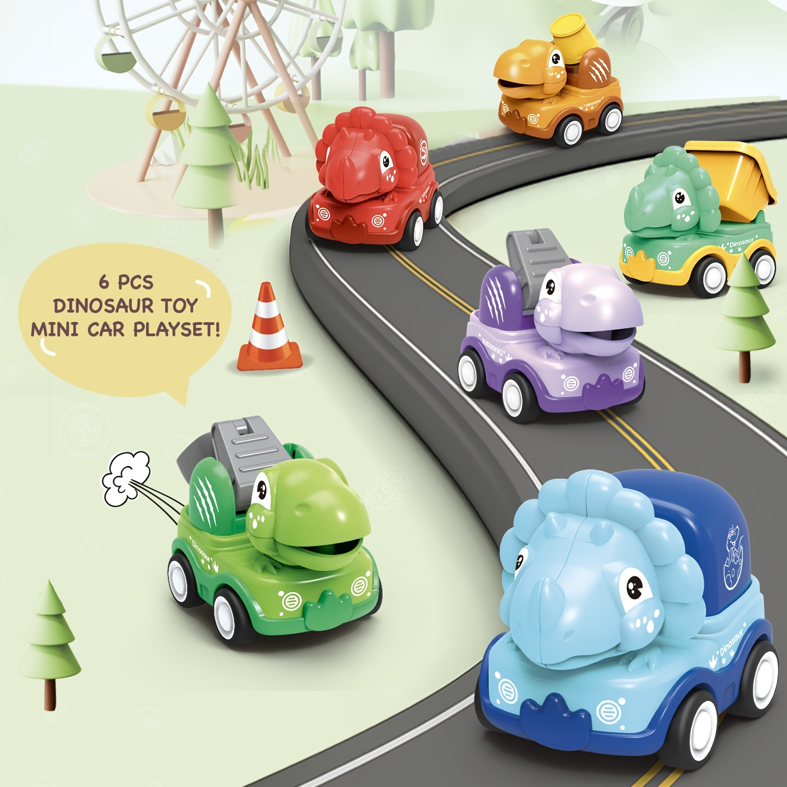 HappyGoLucky Voiture Enfant, Jouet Bebe 1 an Dinosaure Jouet Cadeau Enfant 1  an Petite Voiture Enfant Jouet Enfant 2 3 Ans Jeux Enfant 2 Ans Tutute  Bolide Jeux Bebe : : Jeux et Jouets