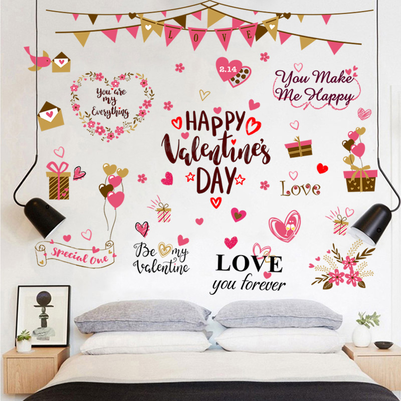 Removable Wall Sticker Background Wall Decoration Day Valentine's Wall  Sticker Wall Sticker Ceiling Mirrors for Bedroom Brick Wall Sticker Frame  Peel Stick Mirror Window Cling Headboard Wall Decal 
