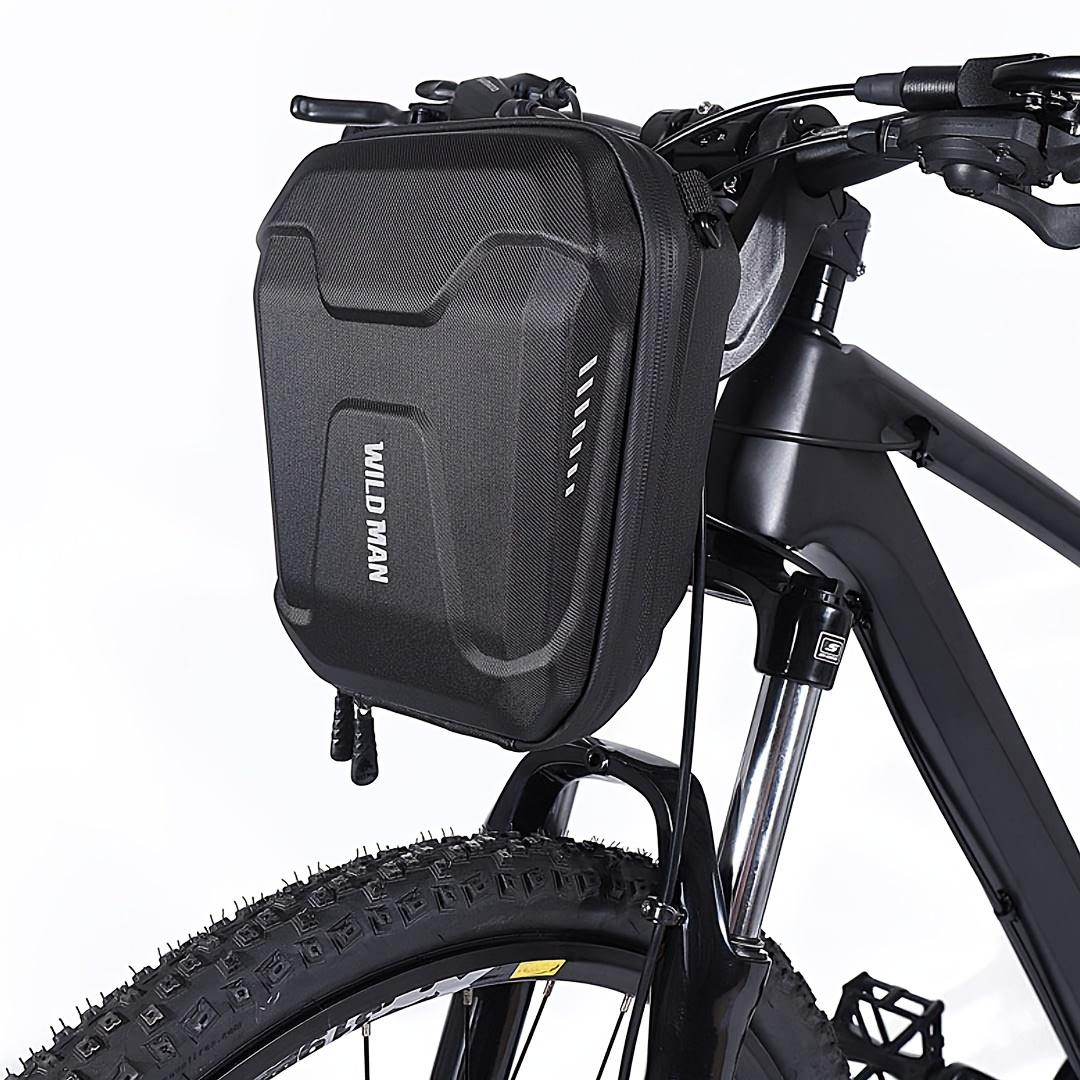 

Wild Man 3l Hard Shell Rainproof Scooter Storage Bag - Quick Release Handlebar Bag For Kick Scooters, Folding Bikes, And Mtbs - Keep Your Gear Safe And Dry