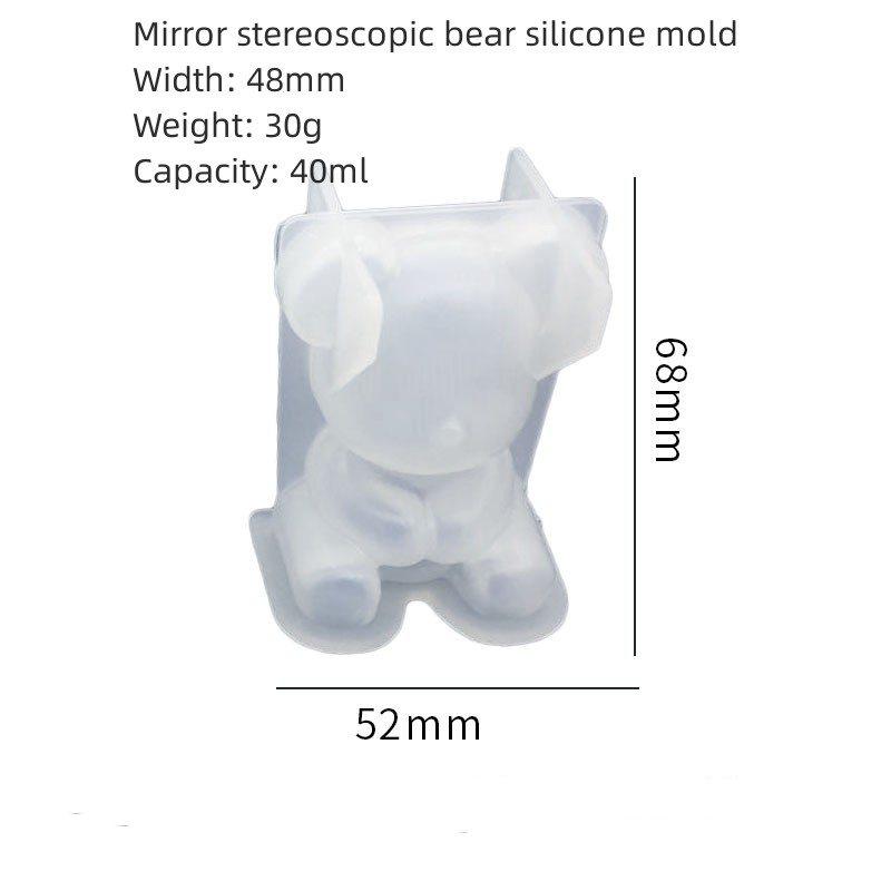 Handmade 3d Teddy Bear Silicone Mold For Diy Gifts, Decorative Ornaments,  Plaster & Candle Crafts