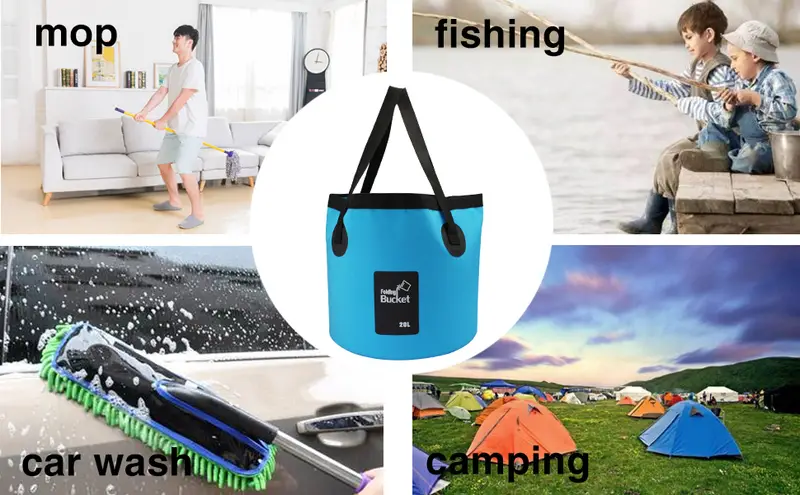 30L Collapsible Bucket, Foldable Water Container Portable Folding Wash Pail  For Beach, Travel, Camping, Fishing, Gardening, Car Washing From Sz_saien,  $8.11