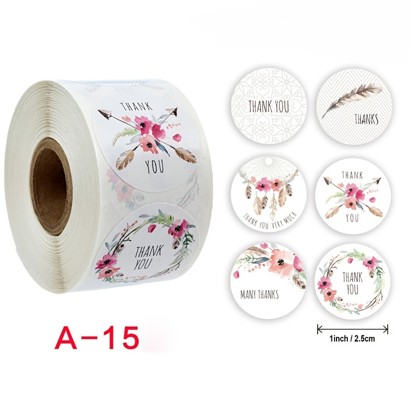 

500pcs/roll Baking Floral Shop Handmade Wedding Decoration Removable Labels Sticker Tag