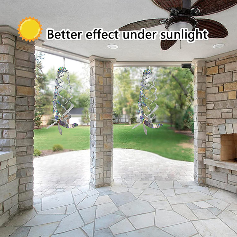 3/4/6/8pcs, Bird Repellent Spiral Reflectors Silver Mylar Spinner