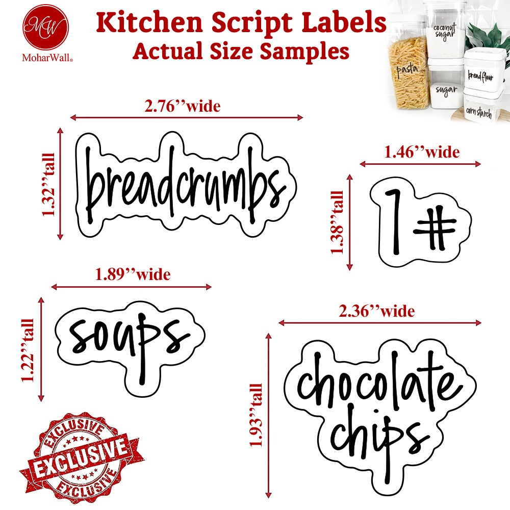 120 Pcs Kitchen Labels The Home Edit Labels Seasoning Labels For
