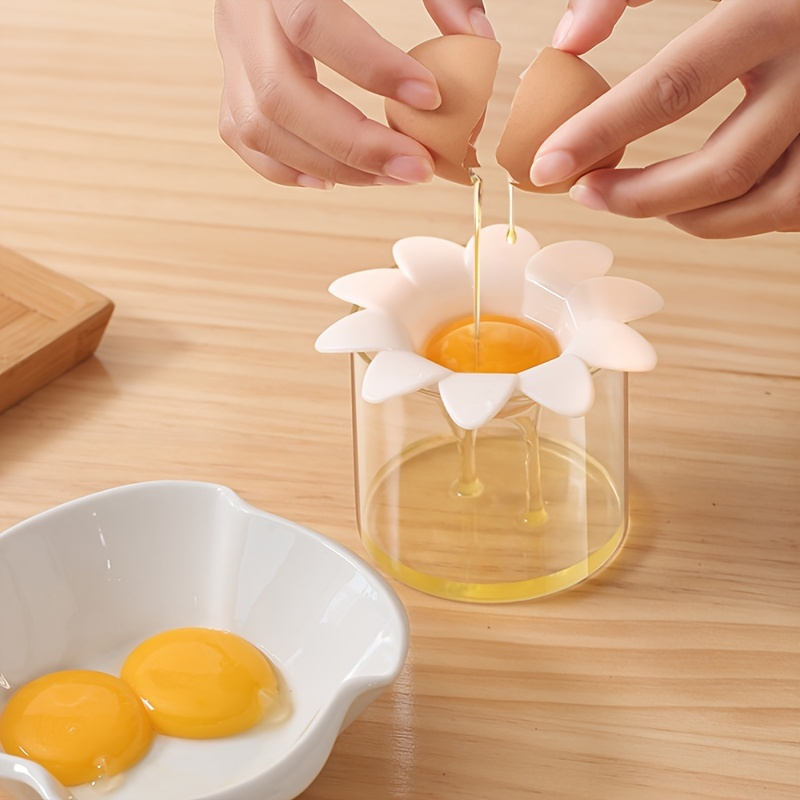 Egg Yolk Separator Divider Holder White Plastic Egg White - Temu