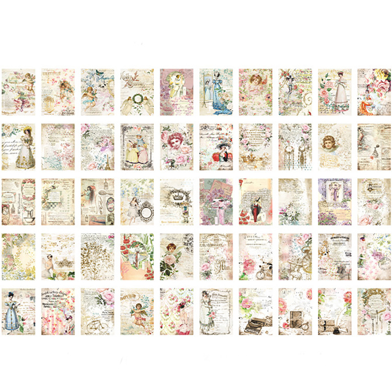 165pcs Vintage Poster plants paper Sticky Notes Memo Pad Diary Stationary  Flakes Scrapbook Decorative Vintage material book