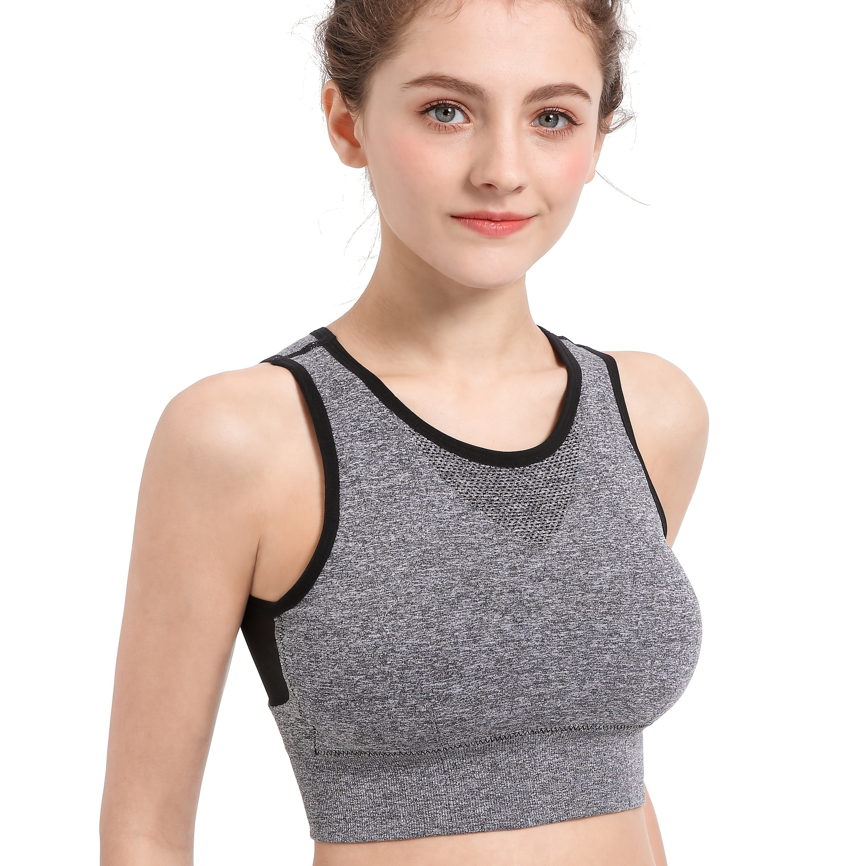 Girl's Sports Bra Letter Print Elastic Shoulder Strap Cotton - Temu