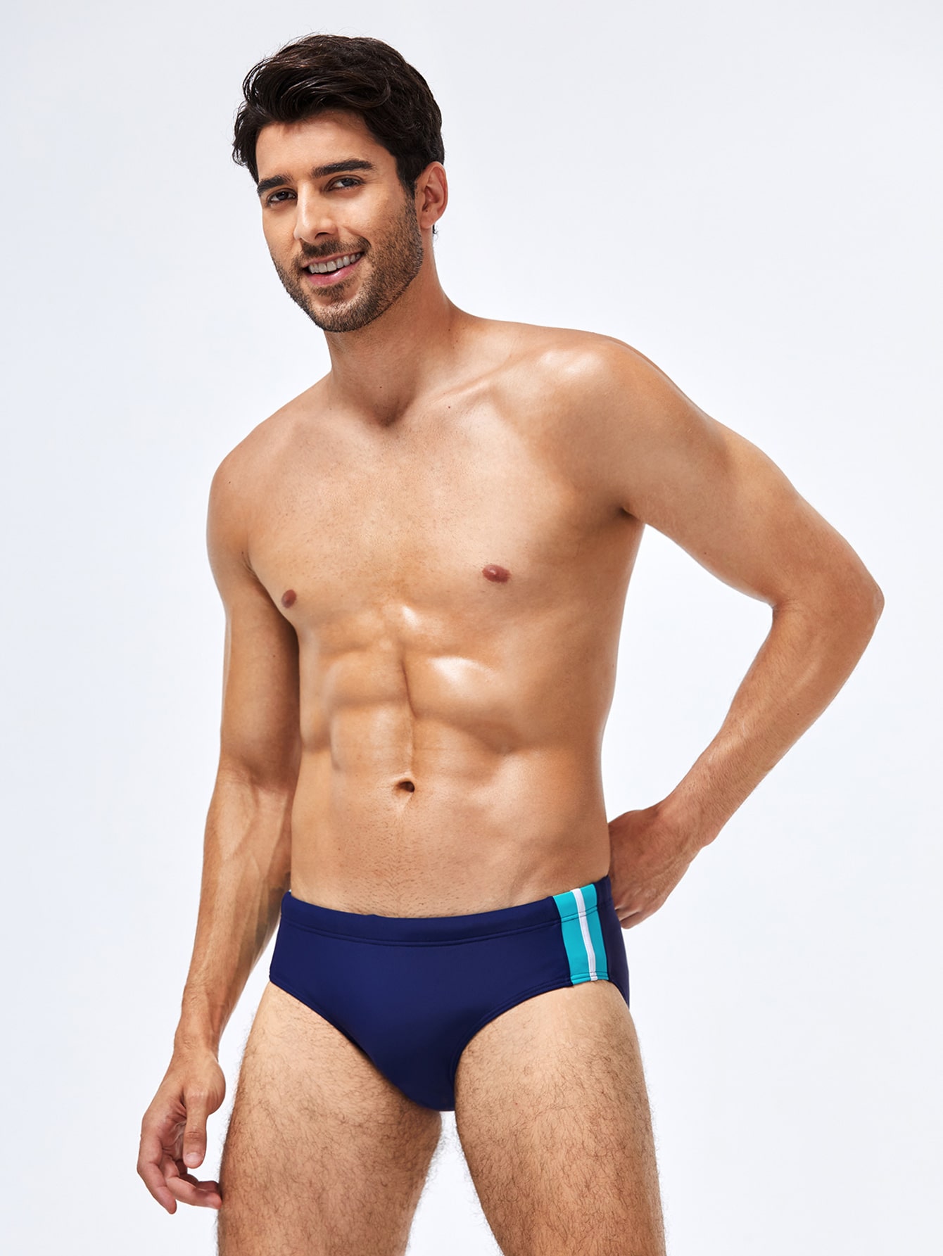 Men's one store sided swimming trunks