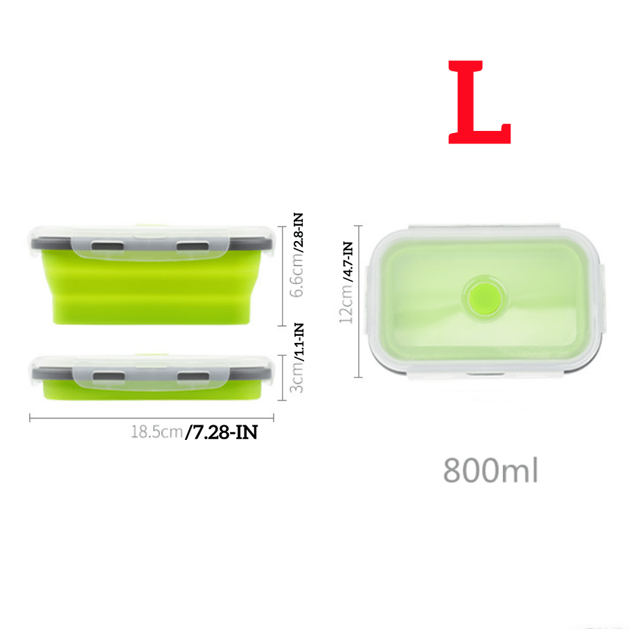 Dropship Lunch Box Bento Box Collapsible Silicone Lunchbox With Two  Compartments BPA Free Heat Resistant Great For School Work Camping Hiking  Food Storage to Sell Online at a Lower Price