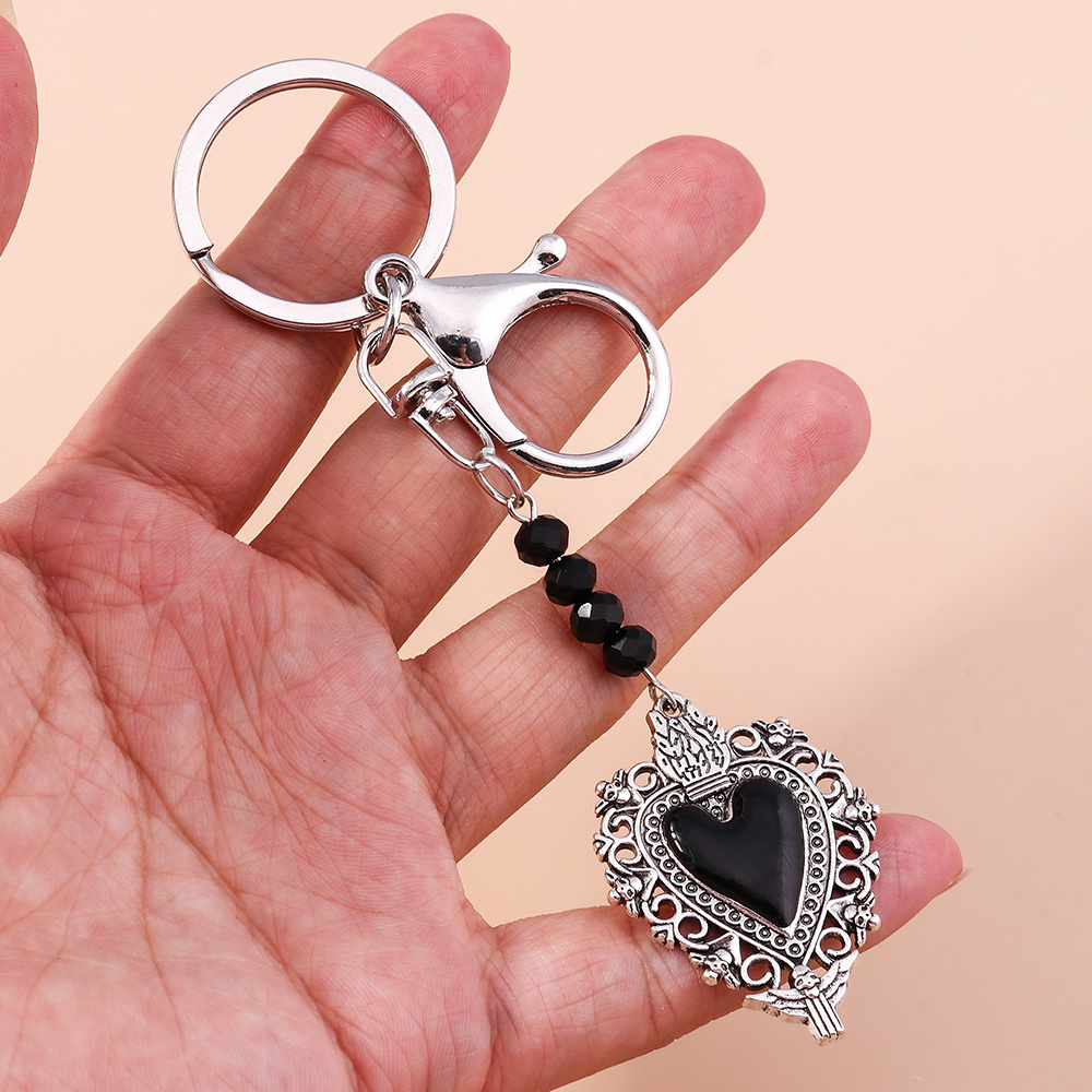 Black Heart Charms  Leather Bag Charms handmade in the USA – KMM