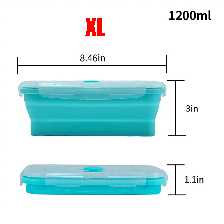 4 Sizes Collapsible Silicone Food Container Portable Bento Lunch Box  Microware Home Kitchen Outdoor Food Storage Containers Box - Price history  & Review, AliExpress Seller - Global Top Kitchen Store