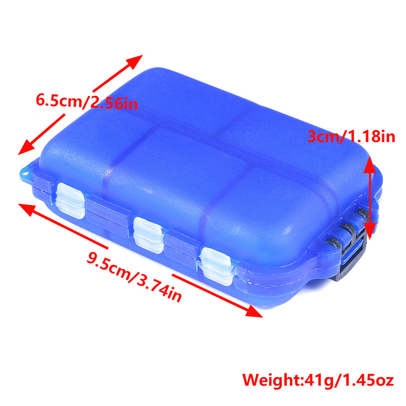 Waterproof Mini Fishing Tackle Box 10 Compartments Hooks - Temu Canada