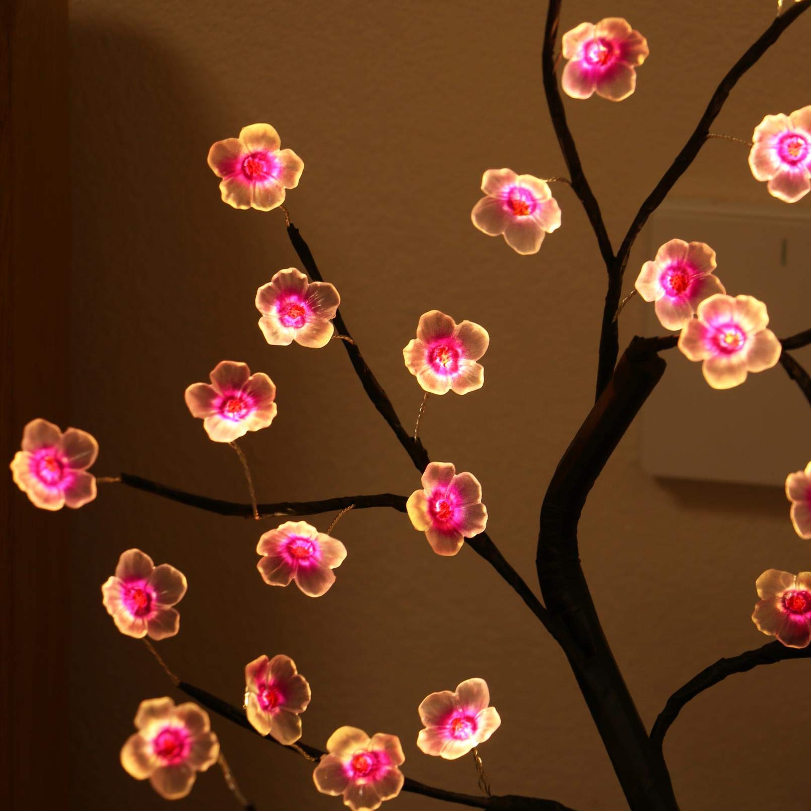  OTAVILEM Bonsai Tree Light, Tree Lamps for Living Room, Cute  Night Light for House Decor, Good for Gifts, Home Decorations, Weddings,  Christmas and More (Pink Cherry Blossom, 36 LED) : Grocery