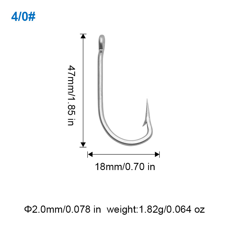Lot of 180 4/0 Fishing Hooks New