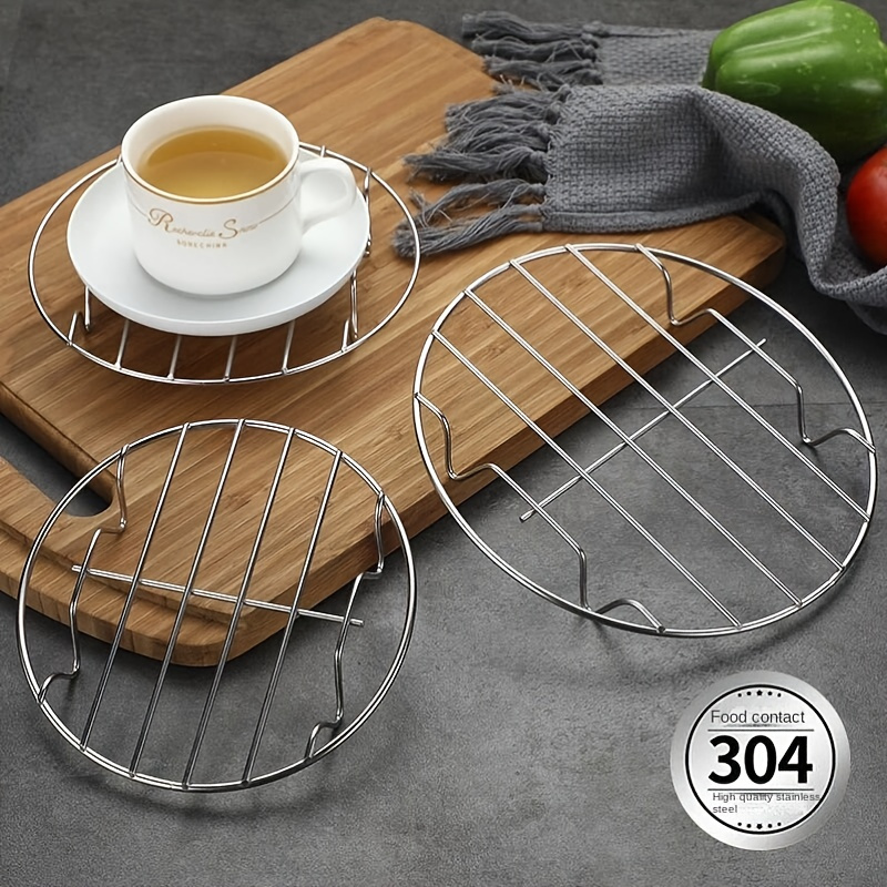 

304 Stainless Steel Steaming Rack - Single-layer Grill Rack Grid - Heat-resistant & Easy To Use - Perfect For Your Household!