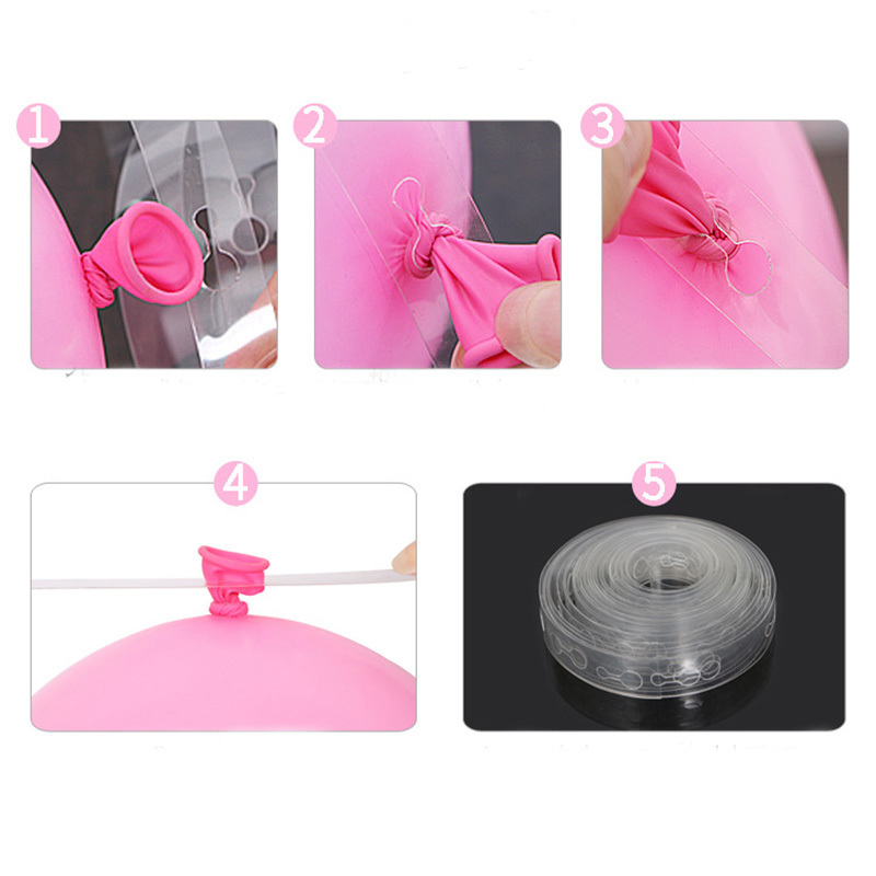 1 Roll DIY Balloon Chain 5m Arch String Decoration Arch Strip Tape Cake  Gift Birthday Weeding Party Decorations