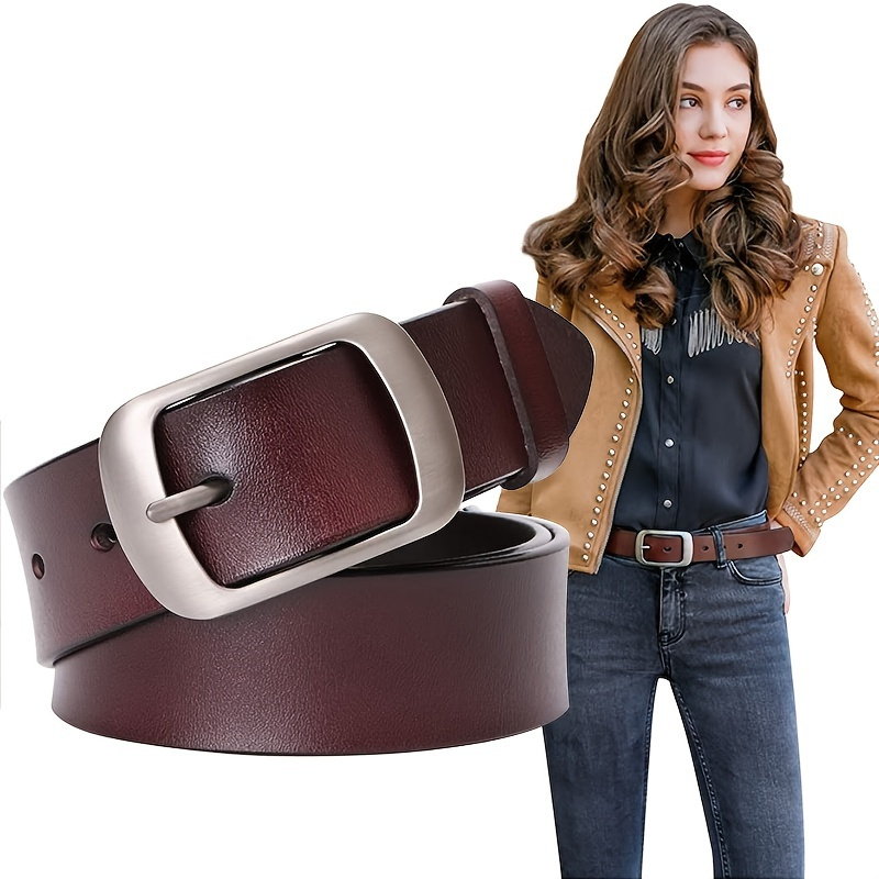 Cinturones de mujer Cinturón de cintura de moda para pantalones Cinturón  decorativo Cinturón de vestir 1.1 pulgadas de ancho Cinturón de cuero de  Estilo A Fernando Cinturón de mujer