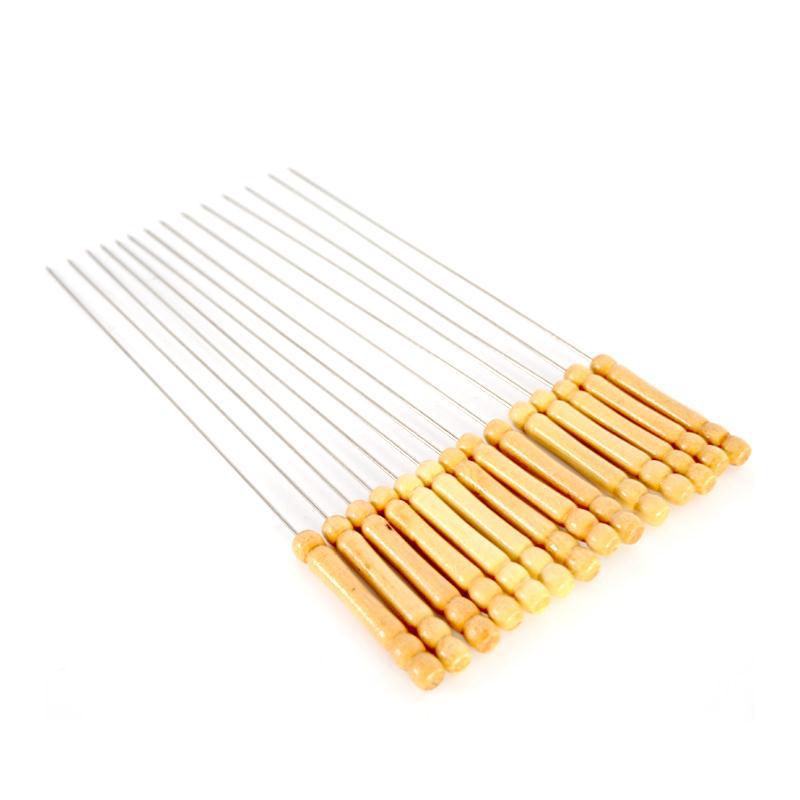 Grilling Accessories BBQ Skewers Set Zebra in a Wooden Case, 39 item