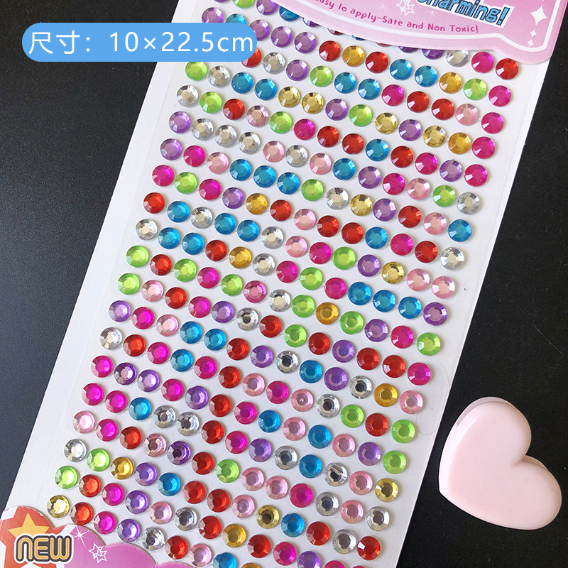 Artificial Diamond Shiny Heart shaped Diy Stickers For - Temu