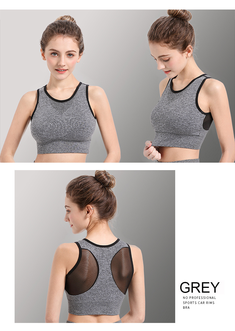 US Women See Through Sport Vest Top Workout Yoga Bra Fishnet Hollow Out  Camisole