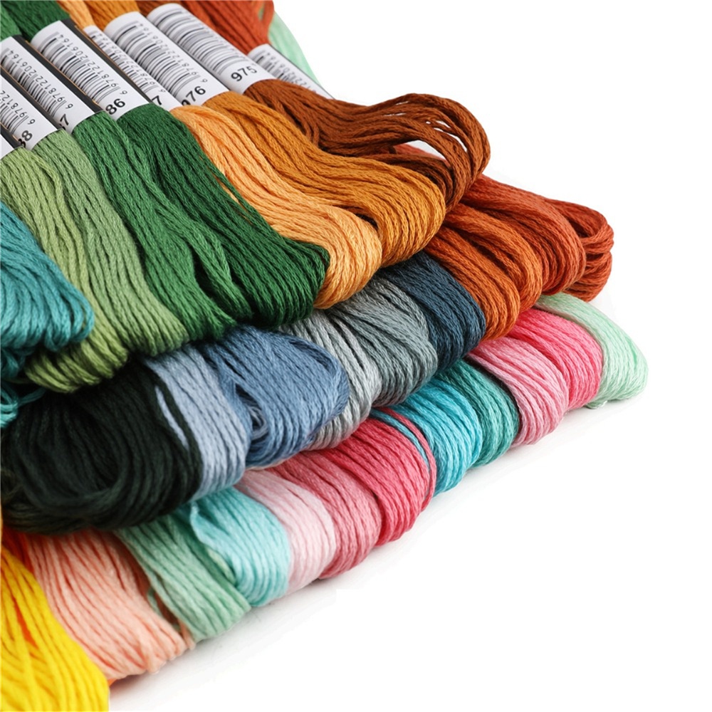 Rainbow Color Embroidery Thread Cotton Cross - Temu