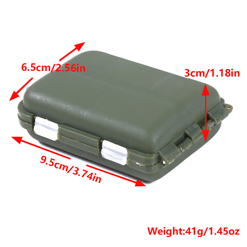 Universal Lure Hook Box Easy Using Convenient to Carry High Hardness  Fishing Tackle Box Sea Fishing Accessory Dark Green