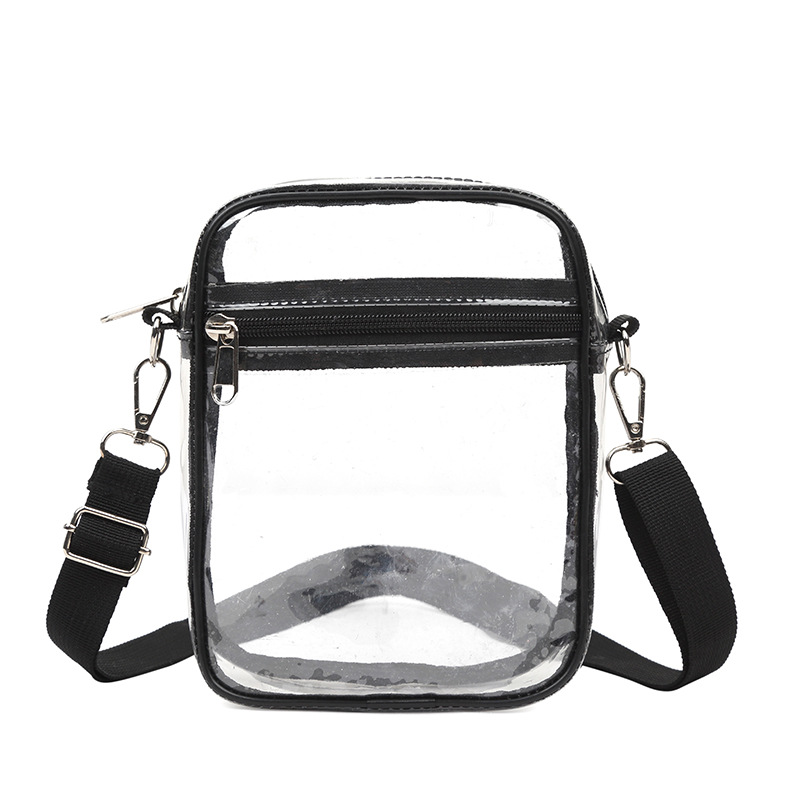 Mini Transparent PVC Clear Phone Bag Fashion Casual Waterproof Adjustable  Strap Shoulder Bag