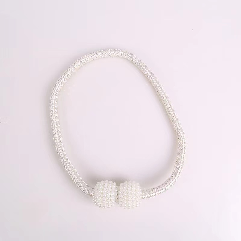 Curtain Tieback Decorative Pearl Magnetic Rope Curtain Tie - Temu