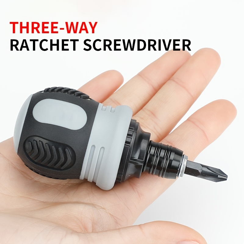 

Premium Ratchet Screwdriver Set - Short Cross Shaped Radish Head For Maximum Hardness & Labor-saving Dual-purpose Tool