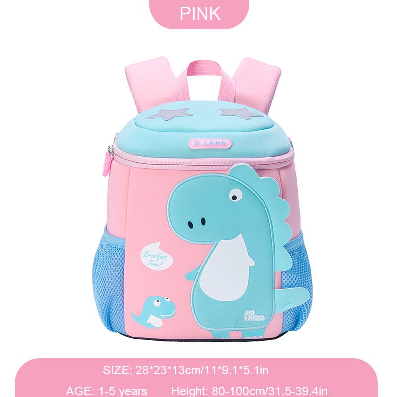 Dinosaur School Bag Cartoon Backpack Large Capacity Adjustable