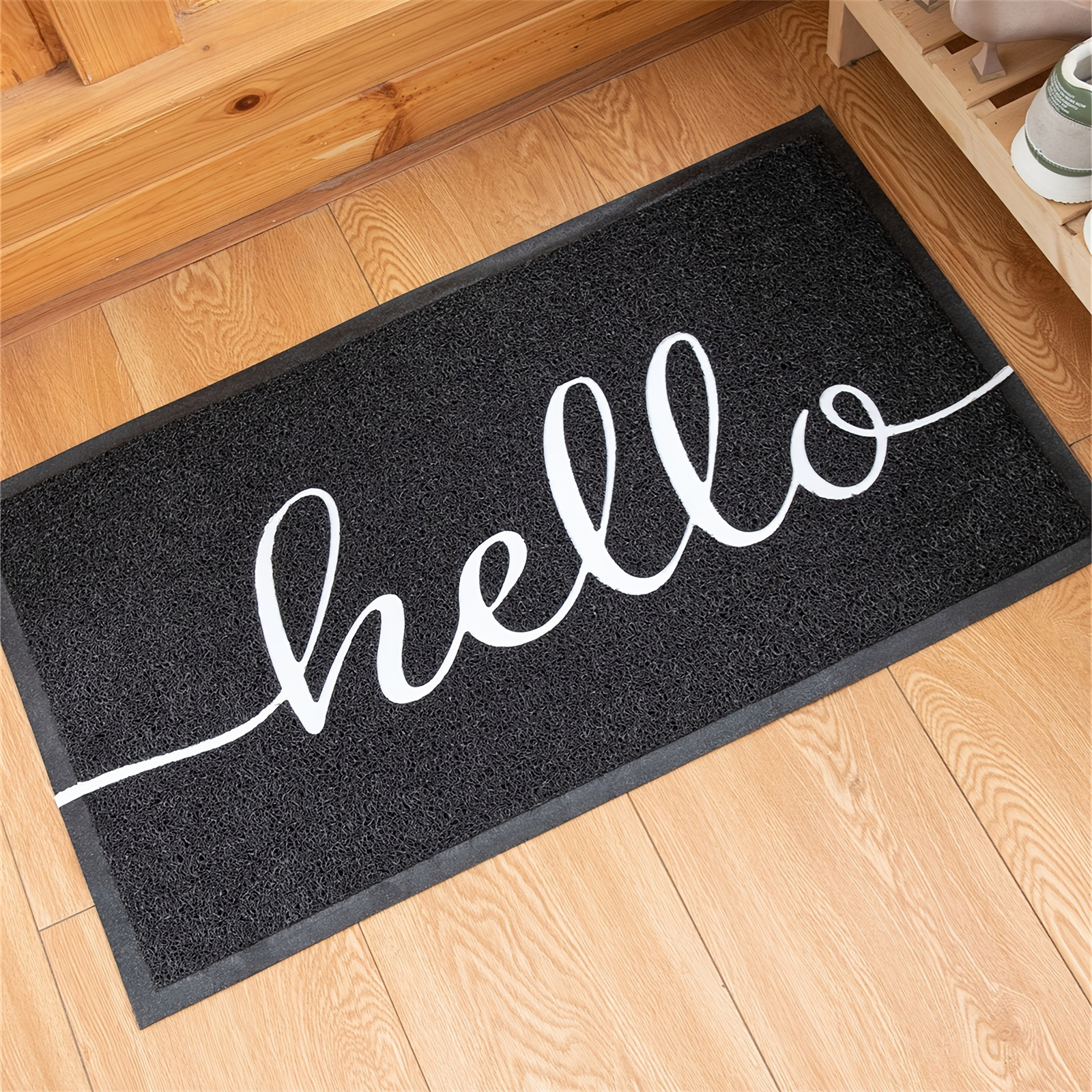 1pc Hello Floor Mat Modern Kitchen Rug Indoor Carpet Non Slip Dust