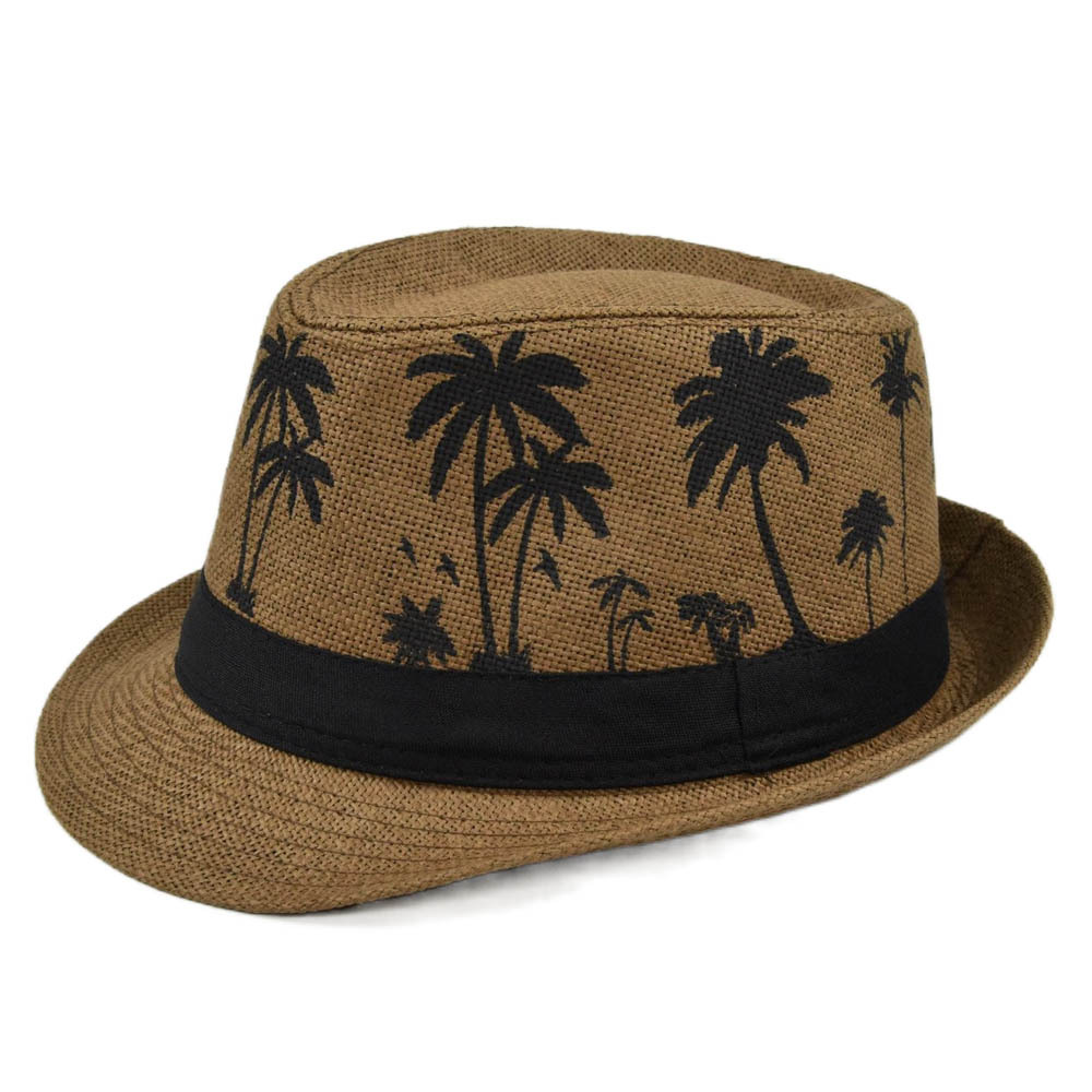 1pc Mens Foldable Style Sun Protection Straw Hat Beach Hat British