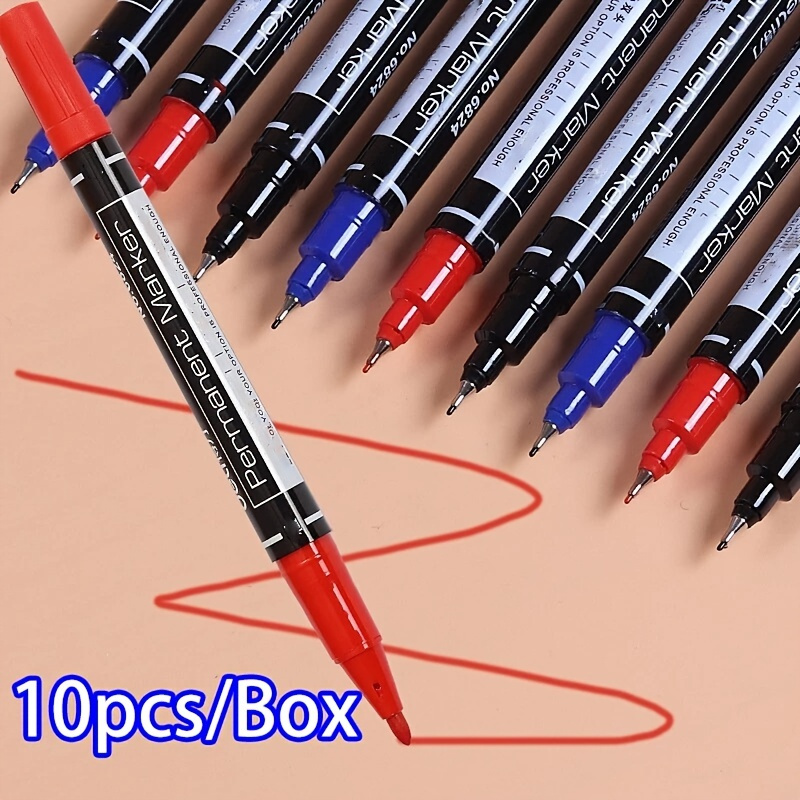 Permanent Oil Marker Pen Black Blue Red Ink Waterproof - Temu