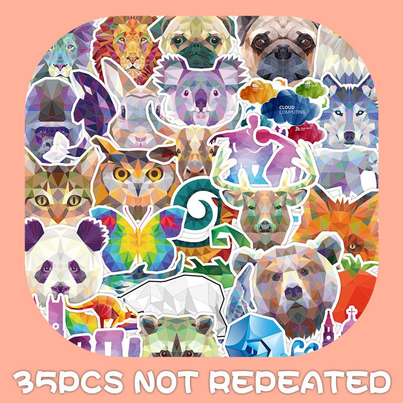 35pcs Geometric Animal Waterproof Decorative Doodle Stickers For Phone Case  Laptop Water Cup Guitar Suitcase - Toys & Games - Temu Canada