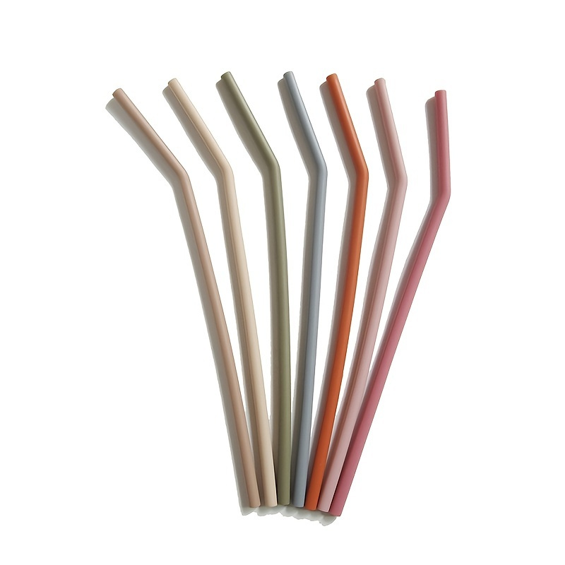 Silicone Drinking Straws, Large Straight Straw, Reusable Silicone Straws,  Random Color - Temu