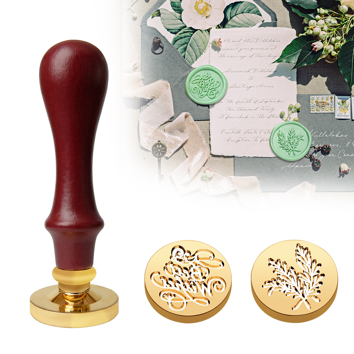 Wax Seal Stamp Gift Box Set Blessing Series Sealing Wax - Temu