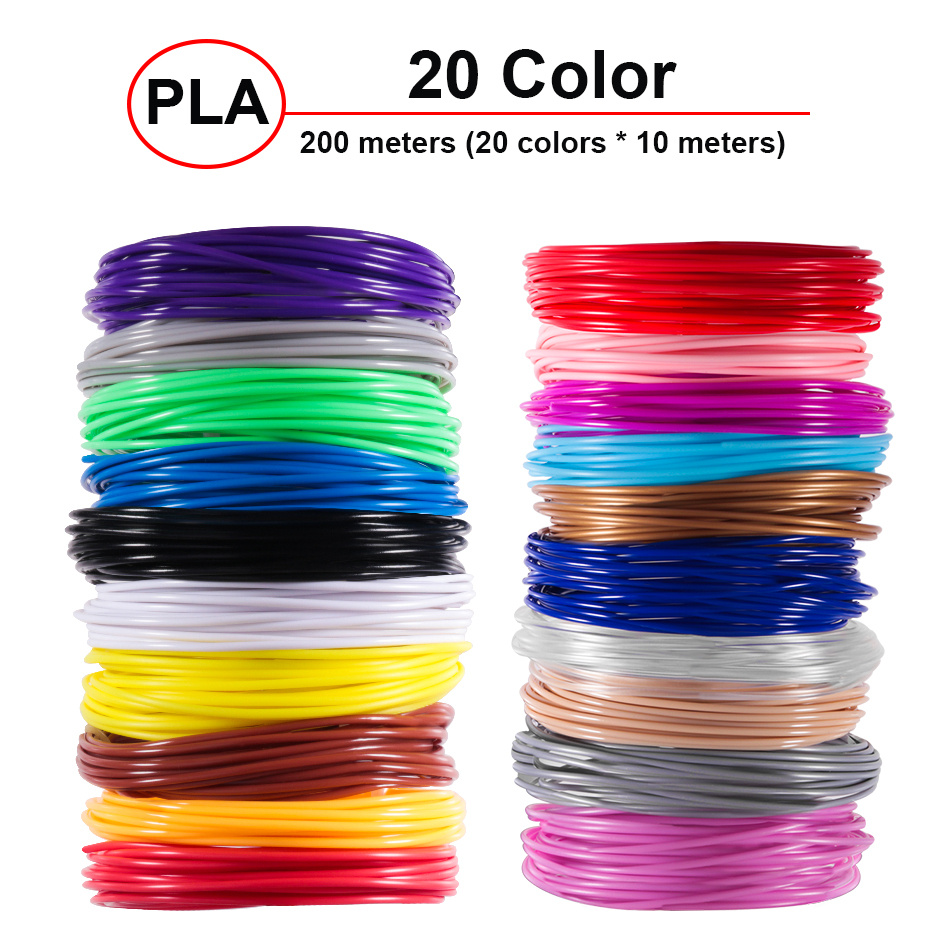 50/100M 10/20 Colors 1.75mm PLA 3D Pen Printer Filament Refill