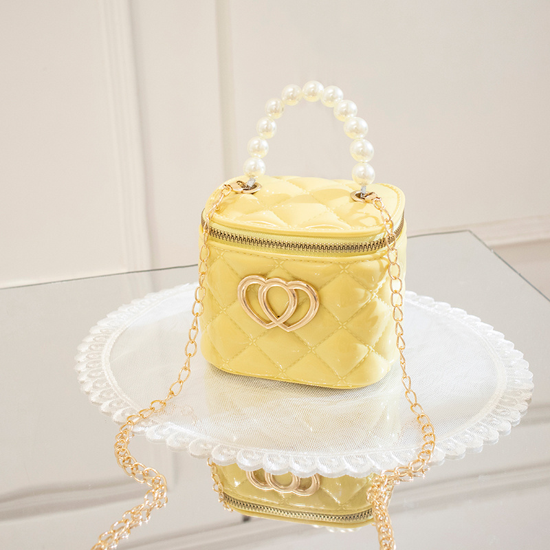 Chanel Mini Rectangular Flap with Jeweled Top Handle Yellow