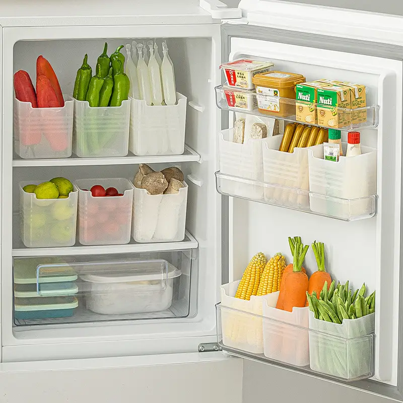 Frosted Transparent Storage Box Refrigerator Organizer Bins - Temu