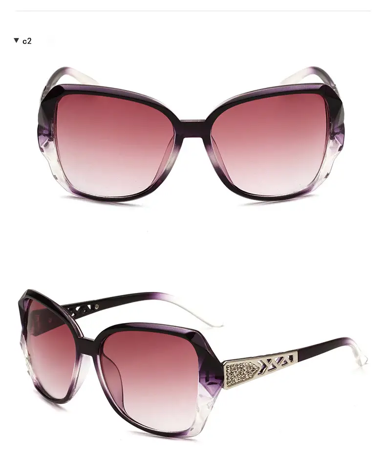 vintage ladies stylish design oversized square sunglasses for women luxury sunglasses popular sun protection lenses details 3